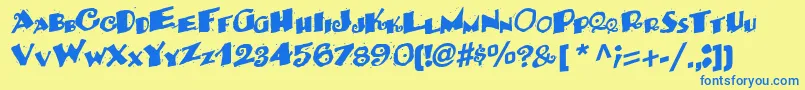 More about Backwater52RegularTtcon Font Backwater52RegularTtcon Font – Blue Fonts on Yellow Background