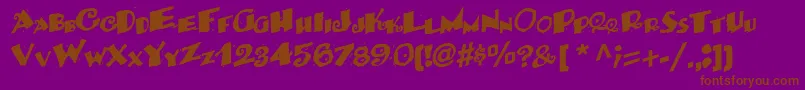 Backwater52RegularTtcon Font – Brown Fonts on Purple Background