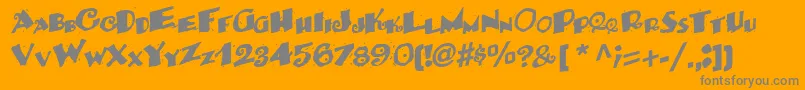 Weitere Informationen zur Backwater52RegularTtcon-Schriftart Backwater52RegularTtcon-Schriftart – Graue Schriften auf orangefarbenem Hintergrund