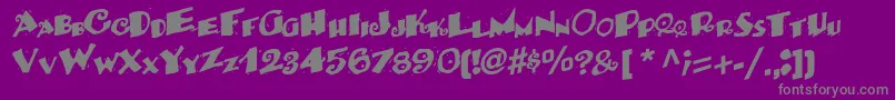 Weitere Informationen zur Backwater52RegularTtcon-Schriftart Backwater52RegularTtcon-Schriftart – Graue Schriften auf violettem Hintergrund
