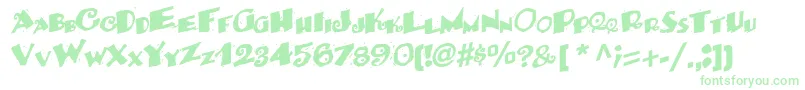 Backwater52RegularTtcon-Schriftart – Grüne Schriften