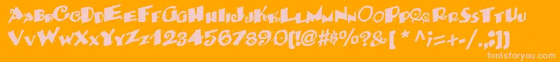 Backwater52RegularTtcon Font – Pink Fonts on Orange Background