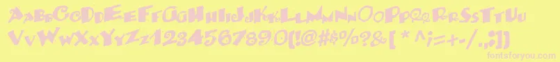 Backwater52RegularTtcon Font – Pink Fonts on Yellow Background