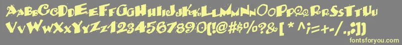 Backwater52RegularTtcon Font – Yellow Fonts on Gray Background