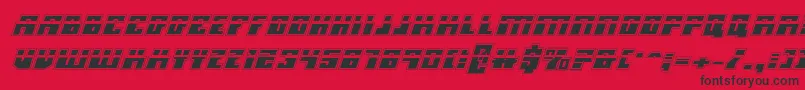 MicronianLaserAcademyItalic Font – Black Fonts on Red Background