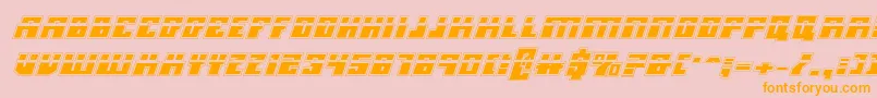 fuente MicronianLaserAcademyItalic – Fuentes Naranjas Sobre Fondo Rosa