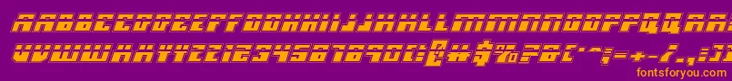 Lisätietoja MicronianLaserAcademyItalic-fontista MicronianLaserAcademyItalic-fontti – oranssit fontit violetilla taustalla
