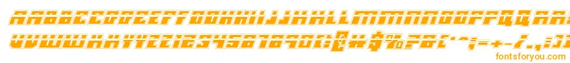 MicronianLaserAcademyItalic-fontti – oranssit fontit valkoisella taustalla