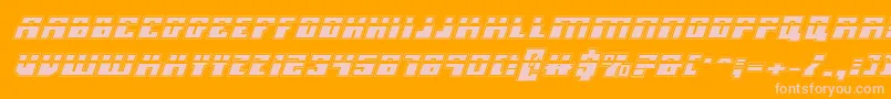 MicronianLaserAcademyItalic Font – Pink Fonts on Orange Background