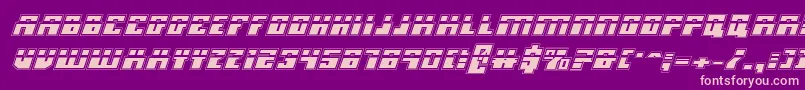 MicronianLaserAcademyItalic Font – Pink Fonts on Purple Background