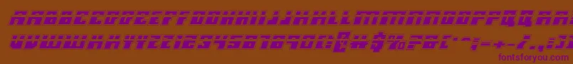 MicronianLaserAcademyItalic Font – Purple Fonts on Brown Background