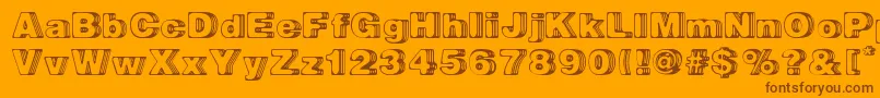 BigDesigner Font – Brown Fonts on Orange Background