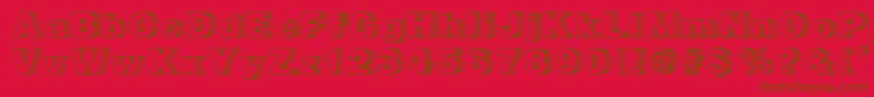 BigDesigner Font – Brown Fonts on Red Background