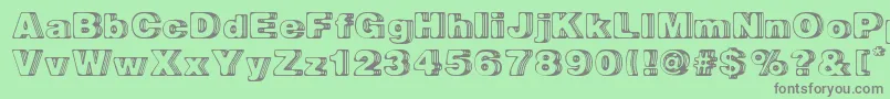 BigDesigner Font – Gray Fonts on Green Background