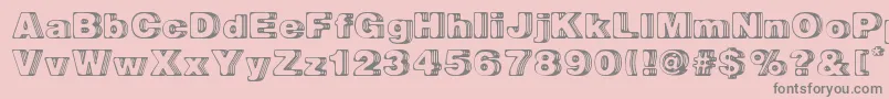 BigDesigner Font – Gray Fonts on Pink Background