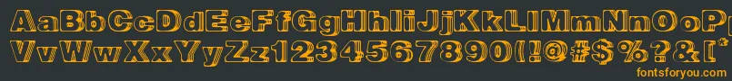 BigDesigner-Schriftart – Orangefarbene Schriften auf schwarzem Hintergrund