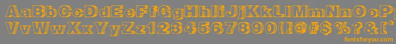 BigDesigner Font – Orange Fonts on Gray Background