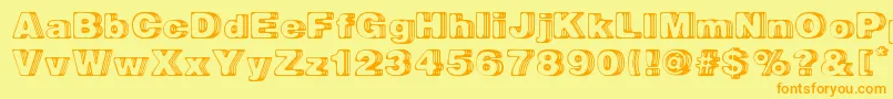 BigDesigner Font – Orange Fonts on Yellow Background