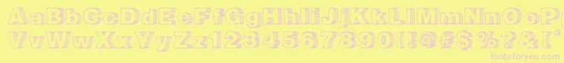 BigDesigner Font – Pink Fonts on Yellow Background