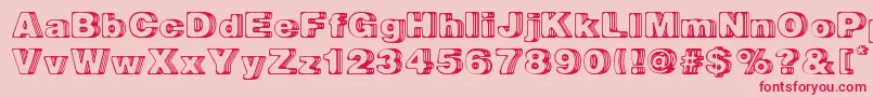 BigDesigner Font – Red Fonts on Pink Background