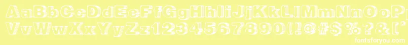 BigDesigner Font – White Fonts on Yellow Background