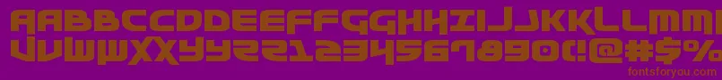 Moltorsexpand-Schriftart – Braune Schriften auf violettem Hintergrund