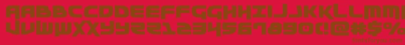 Moltorsexpand Font – Brown Fonts on Red Background