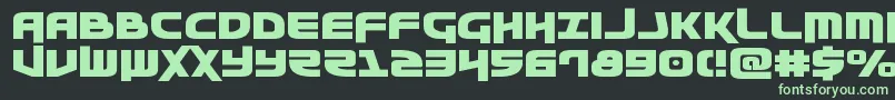 Moltorsexpand-Schriftart – Grüne Schriften auf schwarzem Hintergrund