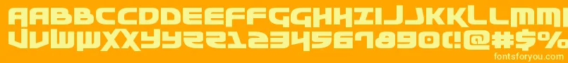 Czcionka Moltorsexpand – żółte czcionki na pomarańczowym tle