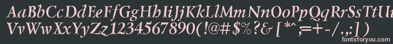 LazurskicttBolditalic Font – Pink Fonts on Black Background