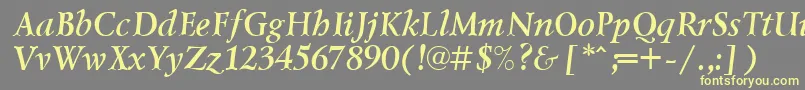 LazurskicttBolditalic Font – Yellow Fonts on Gray Background