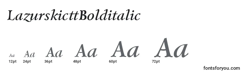 LazurskicttBolditalic Font Sizes