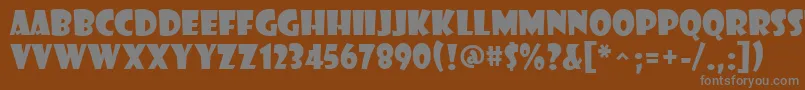Шрифт ShowcardGothic – серые шрифты на коричневом фоне