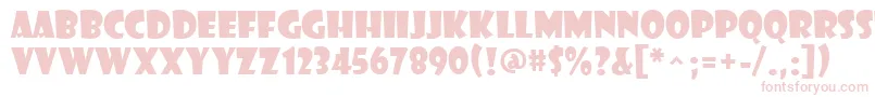 ShowcardGothic Font – Pink Fonts on White Background