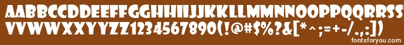 Шрифт ShowcardGothic – белые шрифты на коричневом фоне