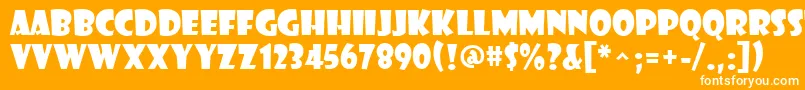 フォントShowcardGothic – オレンジの背景に白い文字