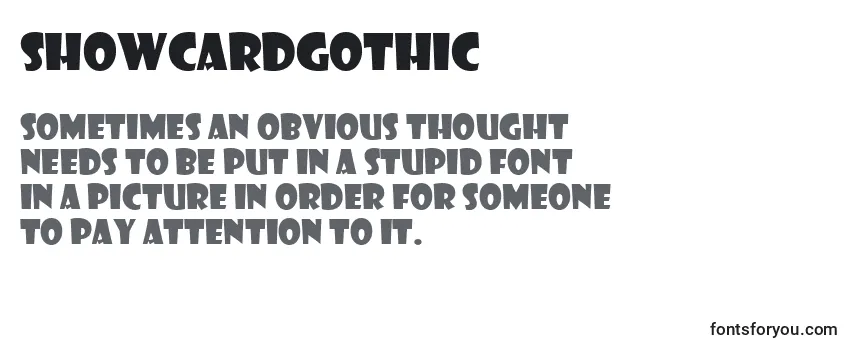 Review of the ShowcardGothic Font