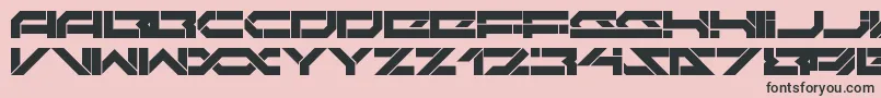 DarktechLdr Font – Black Fonts on Pink Background