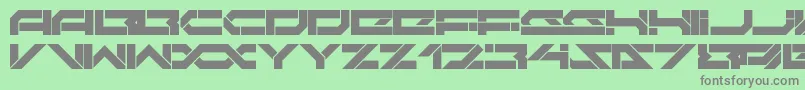 DarktechLdr-Schriftart – Graue Schriften auf grünem Hintergrund