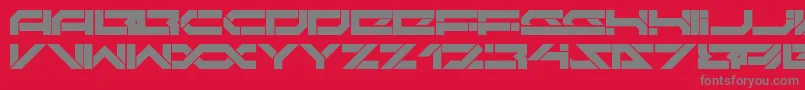 DarktechLdr Font – Gray Fonts on Red Background