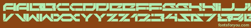 DarktechLdr Font – Green Fonts on Brown Background