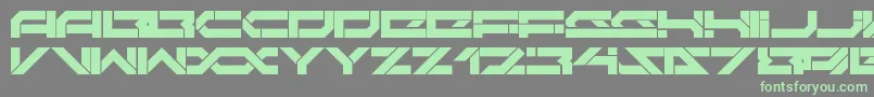 DarktechLdr Font – Green Fonts on Gray Background