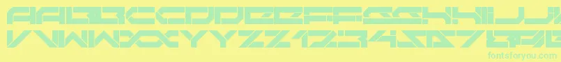 Police DarktechLdr – polices vertes sur fond jaune