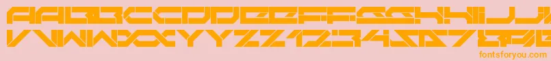 DarktechLdr Font – Orange Fonts on Pink Background