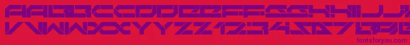 DarktechLdr-fontti – violetit fontit punaisella taustalla