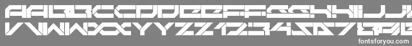 DarktechLdr-Schriftart – Weiße Schriften auf grauem Hintergrund