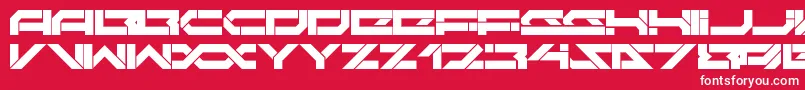 DarktechLdr Font – White Fonts on Red Background