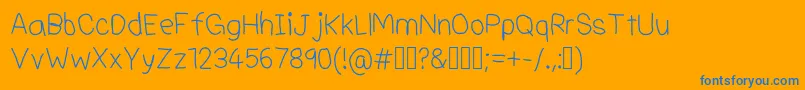 Adrianfontv4 Font – Blue Fonts on Orange Background