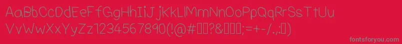Adrianfontv4 Font – Gray Fonts on Red Background