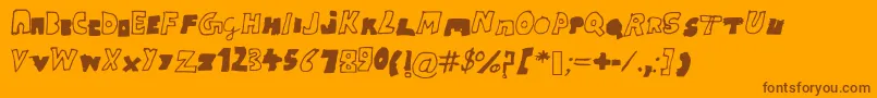 Police Ritviksfont – polices brunes sur fond orange